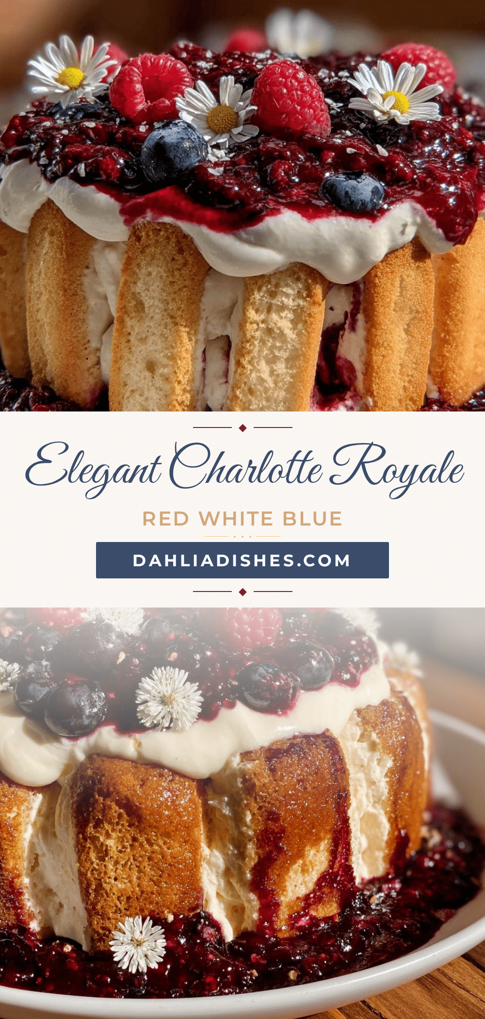 Red White and Blue Charlotte Royale recipe