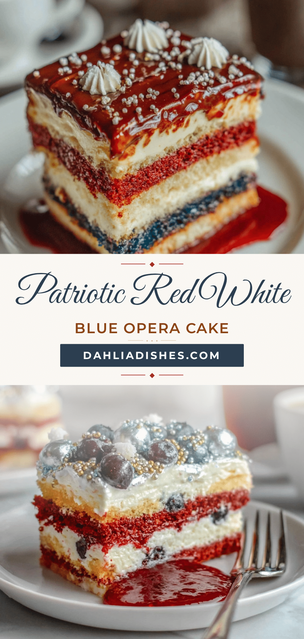red white and blue opera cake recipe