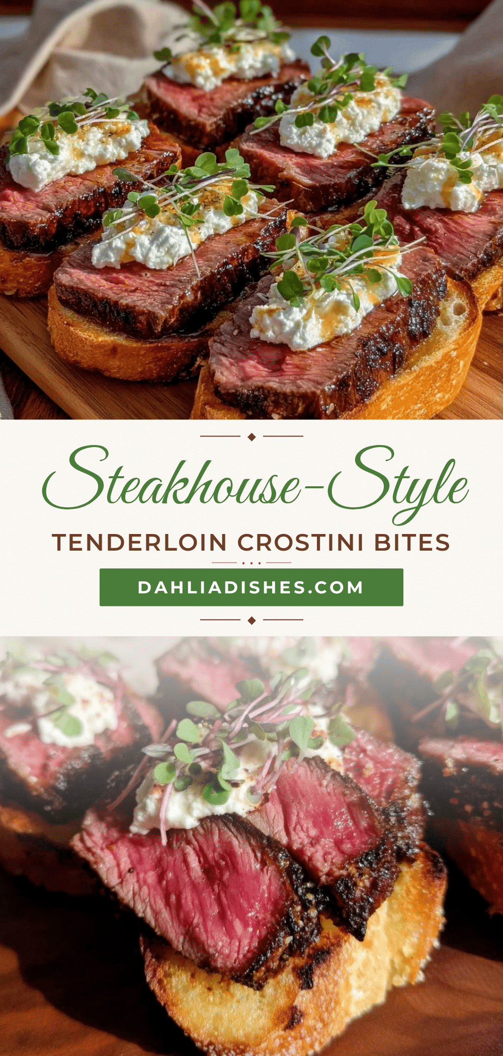 steakhouse-style sliced beef tenderloin crostini recipe