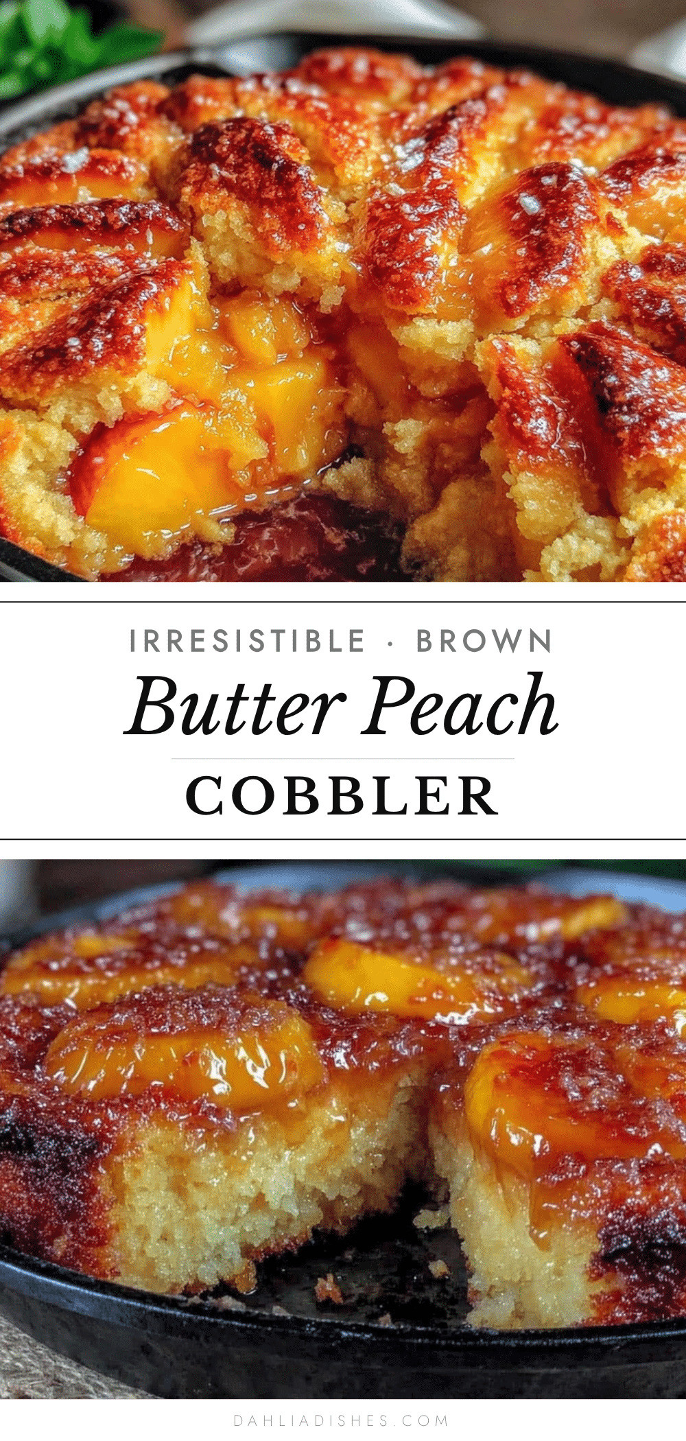 brown butter peach cobbler recipe