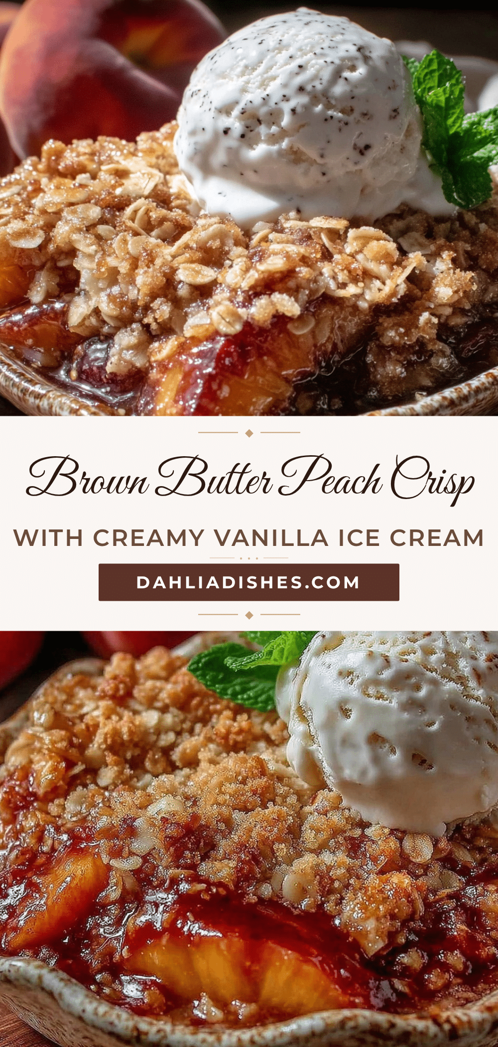 brown butter peach crisp recipe
