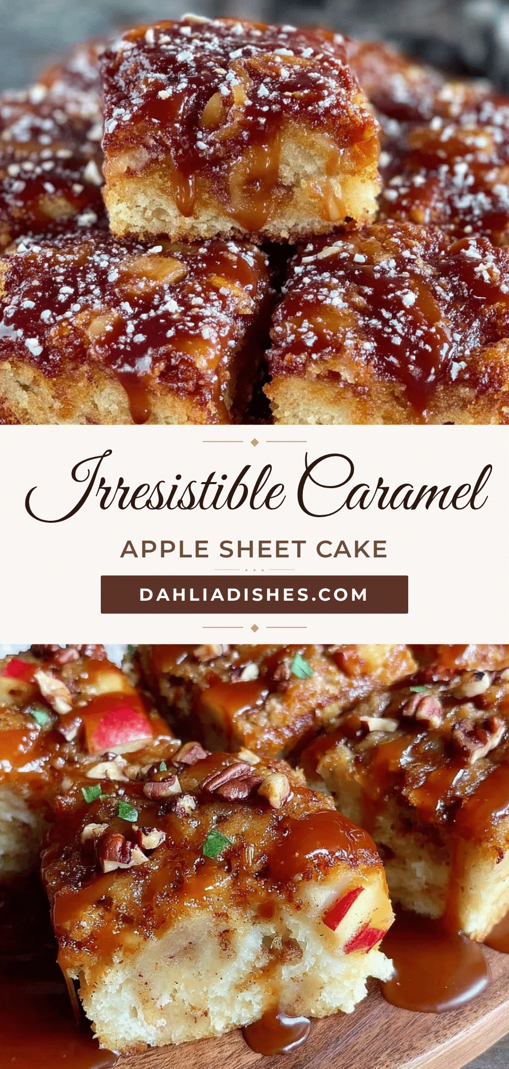 caramel apple sheet cake recipe