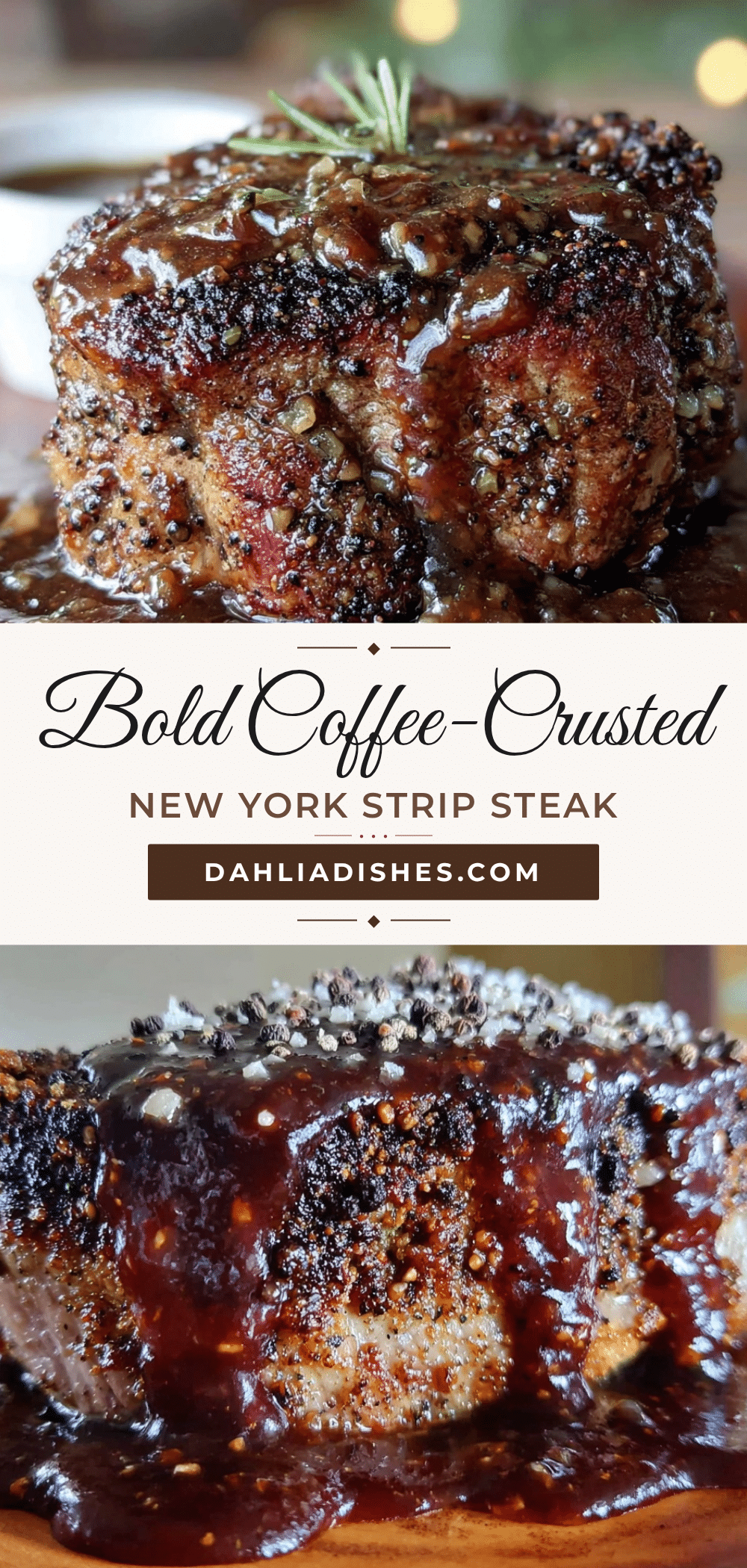 coffee-crusted new york strip recipe