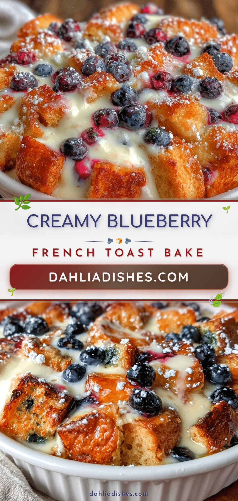 creamy blueberry cream cheese french toast bake recipe