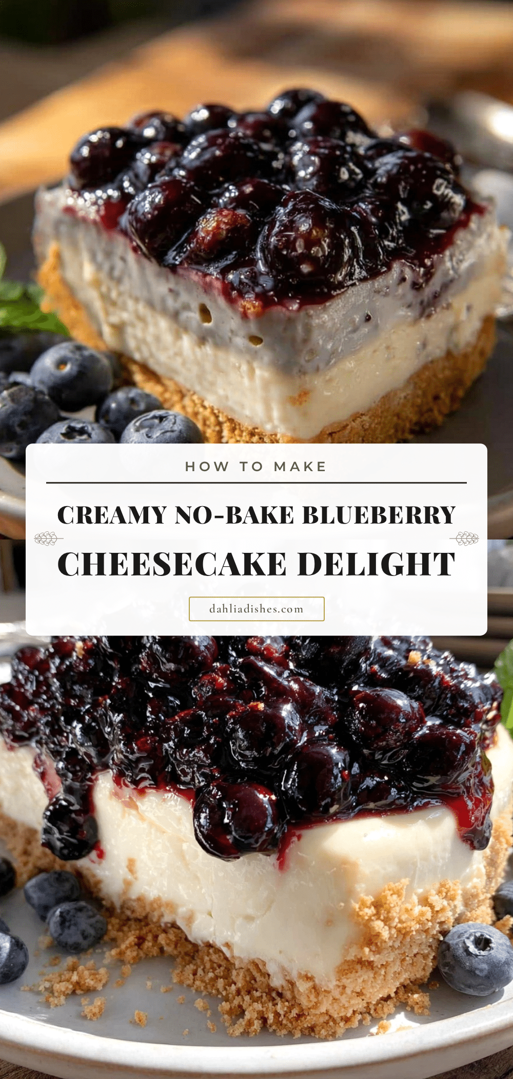creamy no-bake blueberry cheesecake recipe