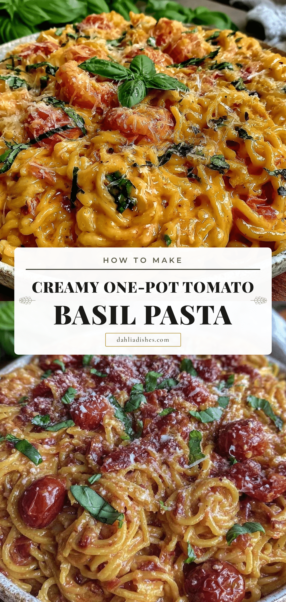 creamy one-pot tomato basil pasta recipe