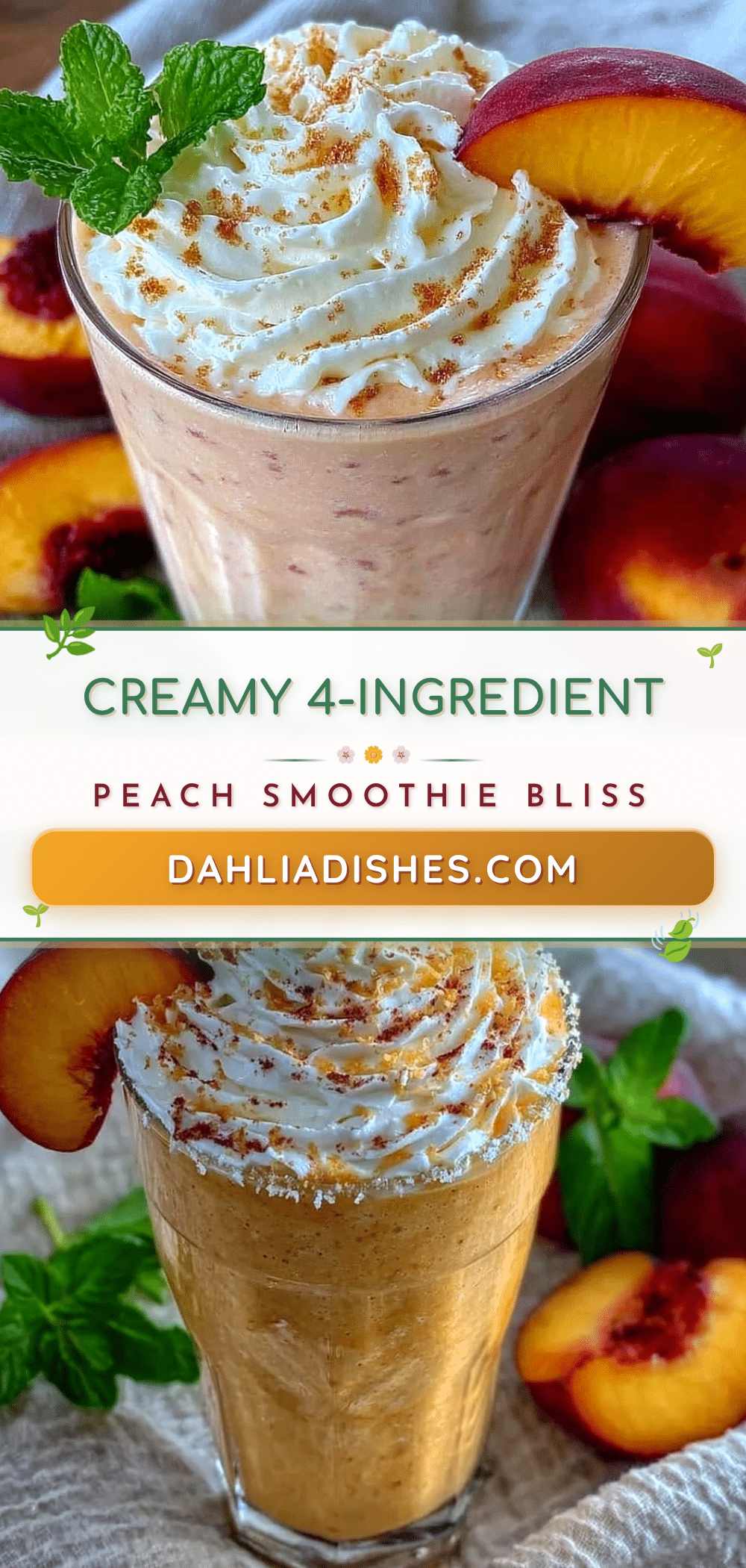 creamy simple peach smoothie recipe
