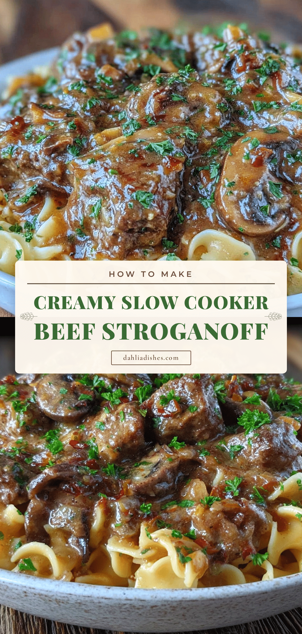 creamy slow cooker beef stroganoff recipe