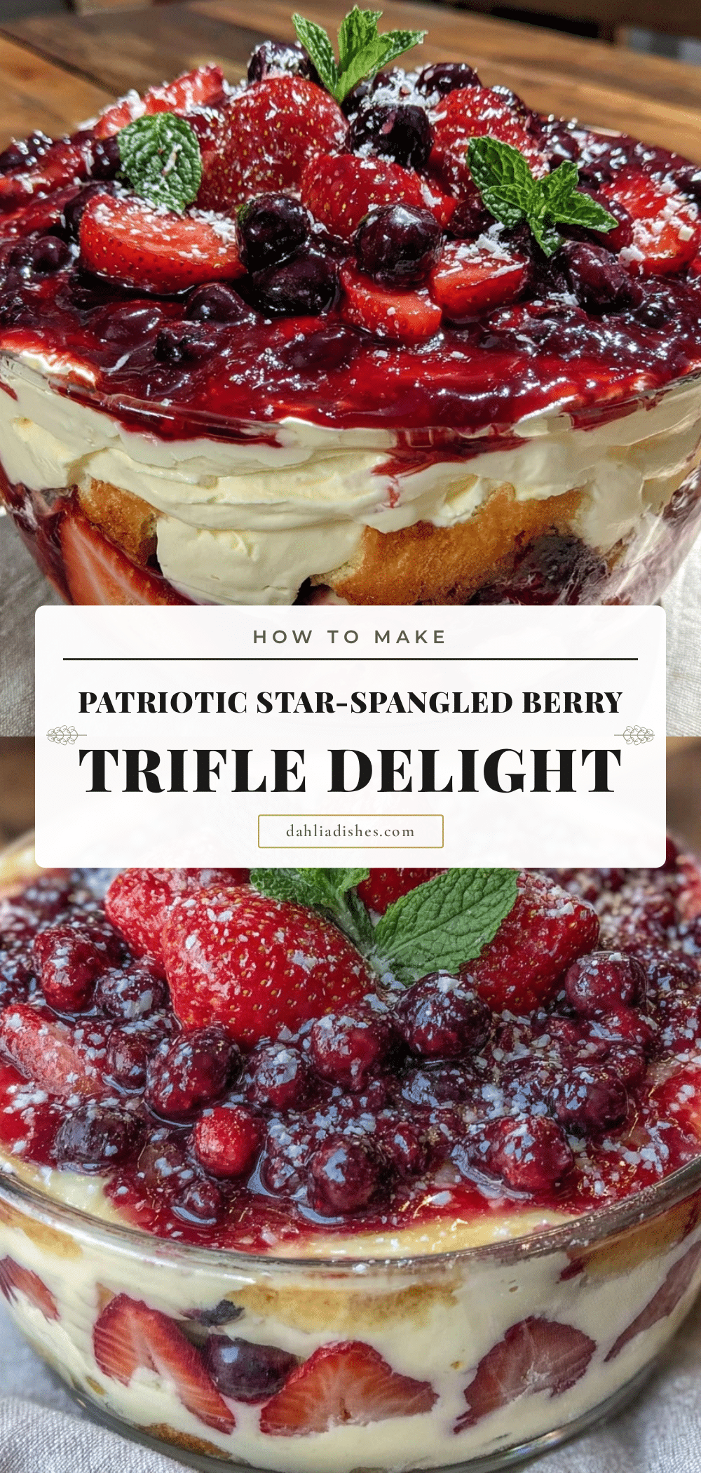 Creamy Star-Spangled Berry Trifle recipe