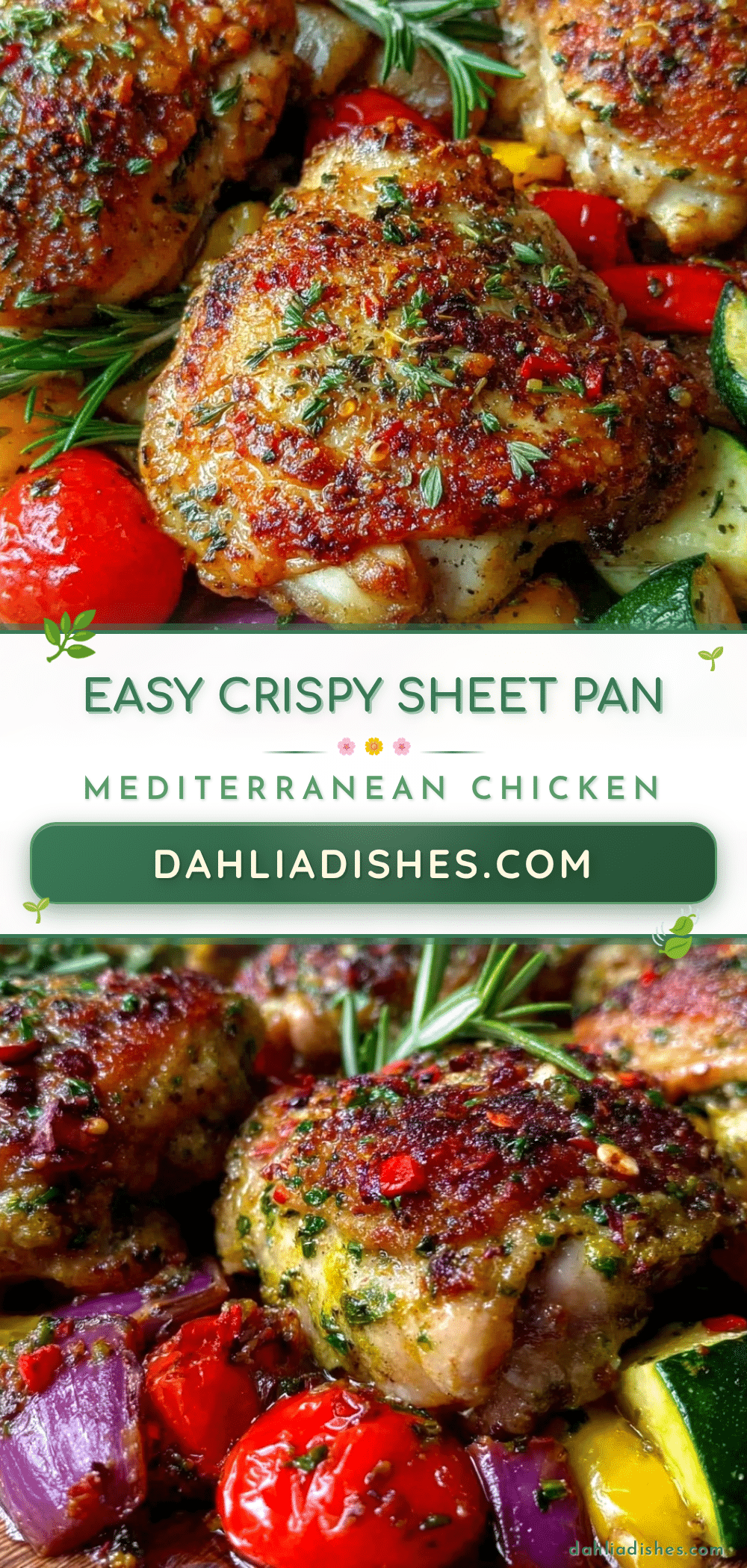 crispy sheet pan mediterranean chicken recipe