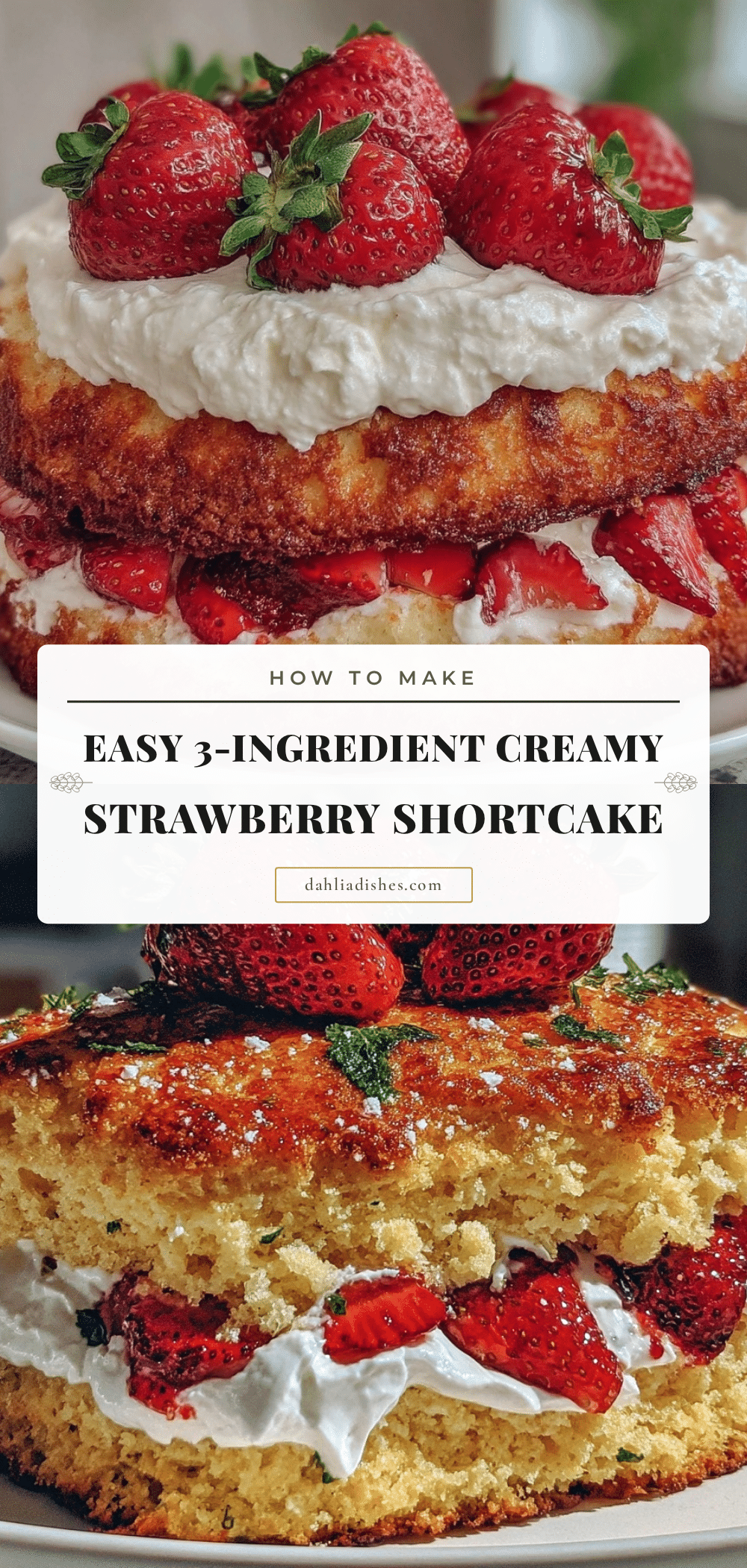 easy 3-ingredient strawberry shortcake recipe recipe
