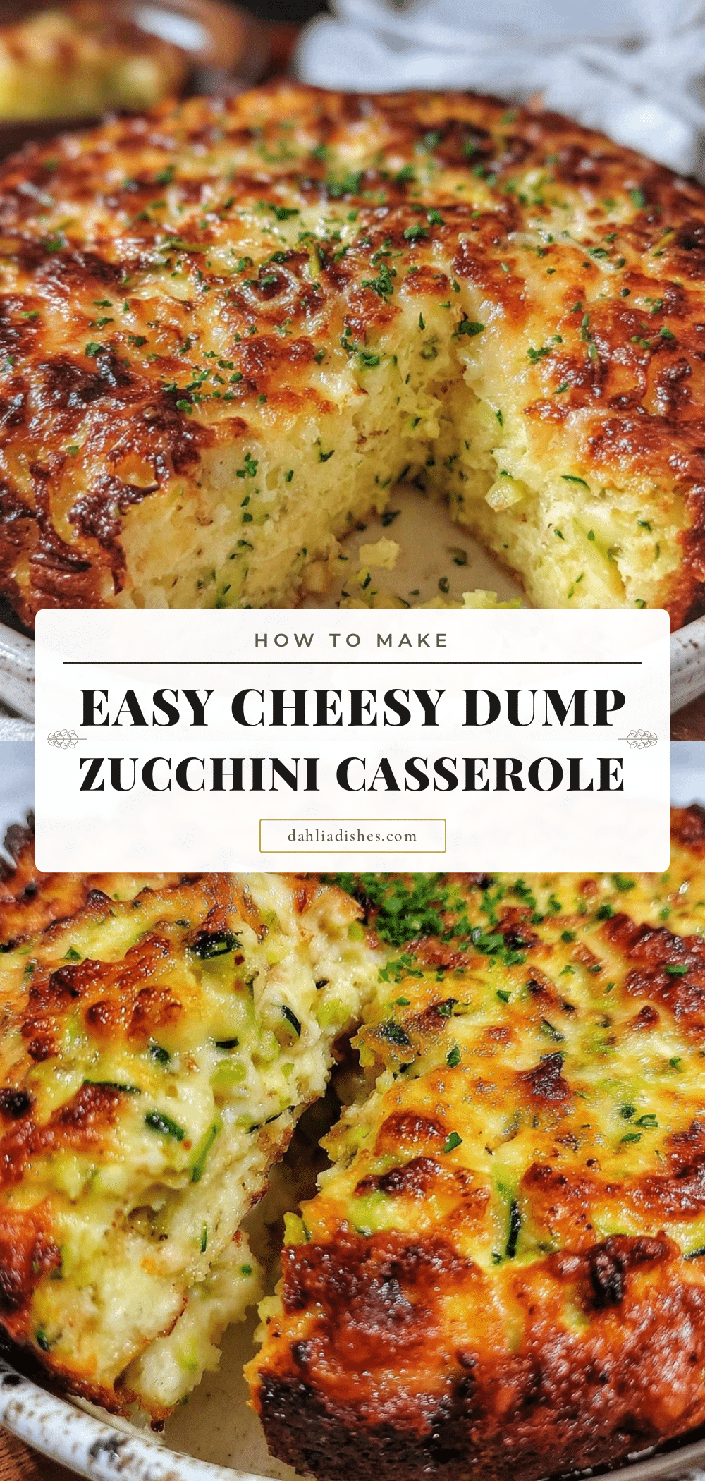easy cheesy dump zucchini casserole recipe
