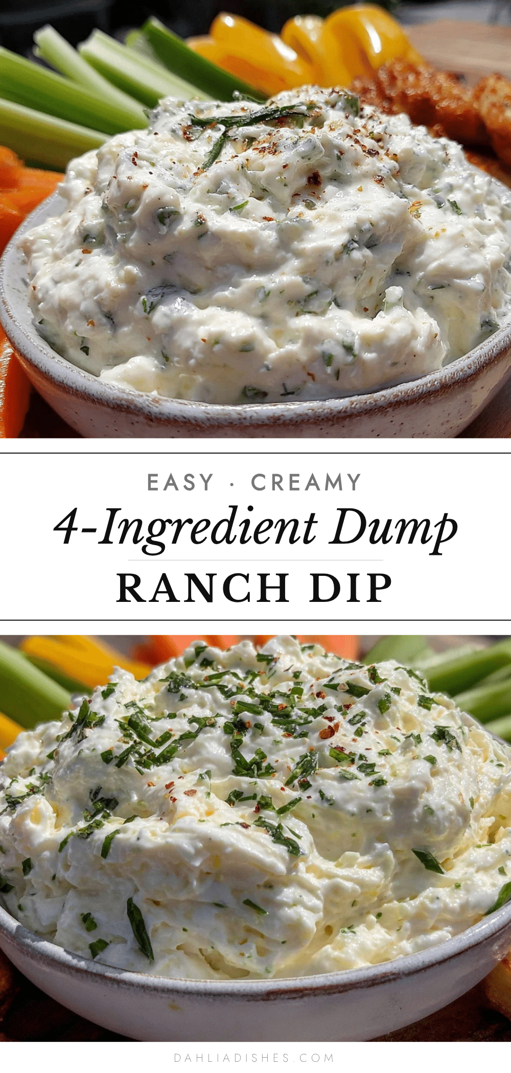 easy creamy dump ranch dip recipe