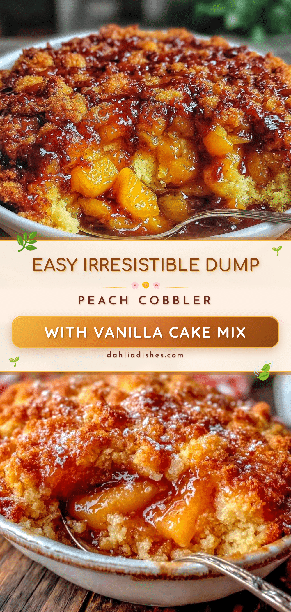 easy dump peach cobbler recipe
