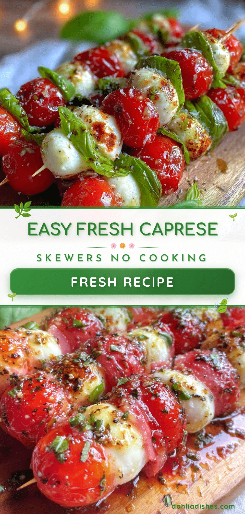 easy fresh Caprese skewers recipe