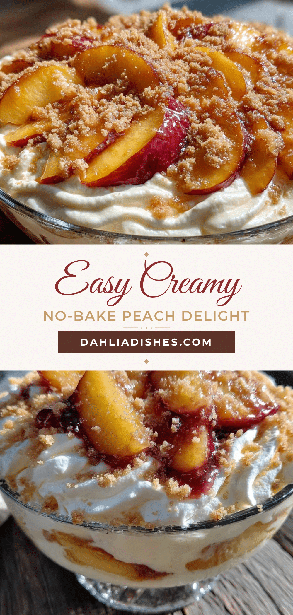 easy no-bake peach dessert recipe