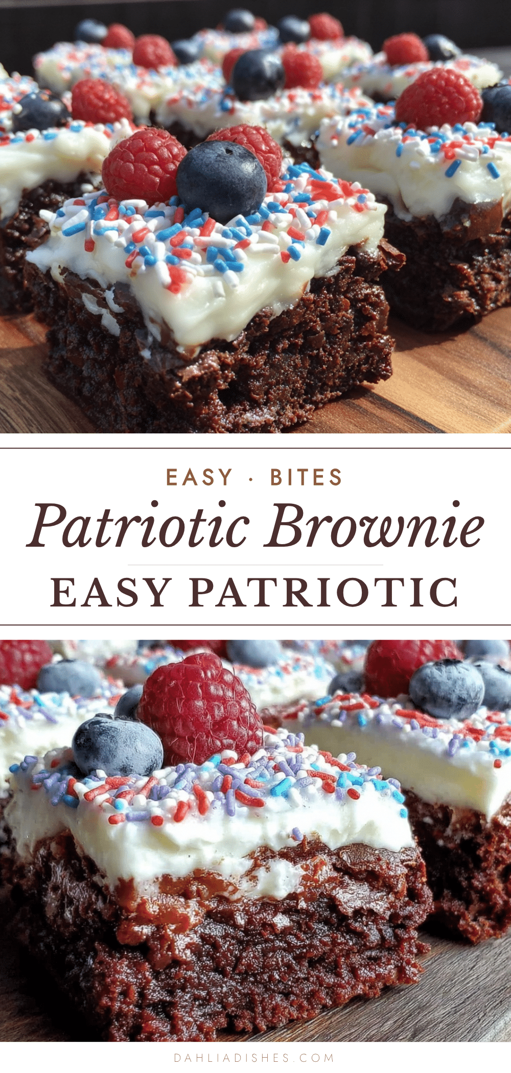 Easy Patriotic Brownie Bites recipe