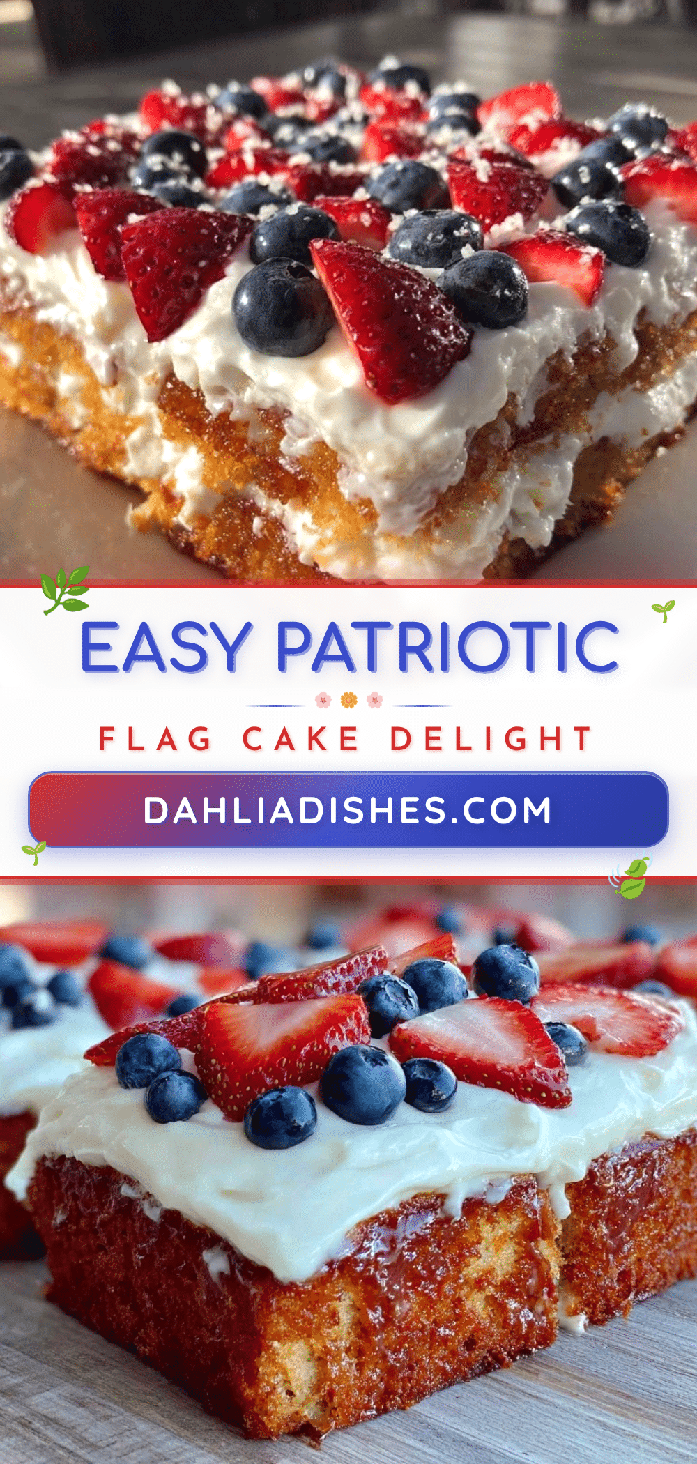 easy simple flag cake recipe