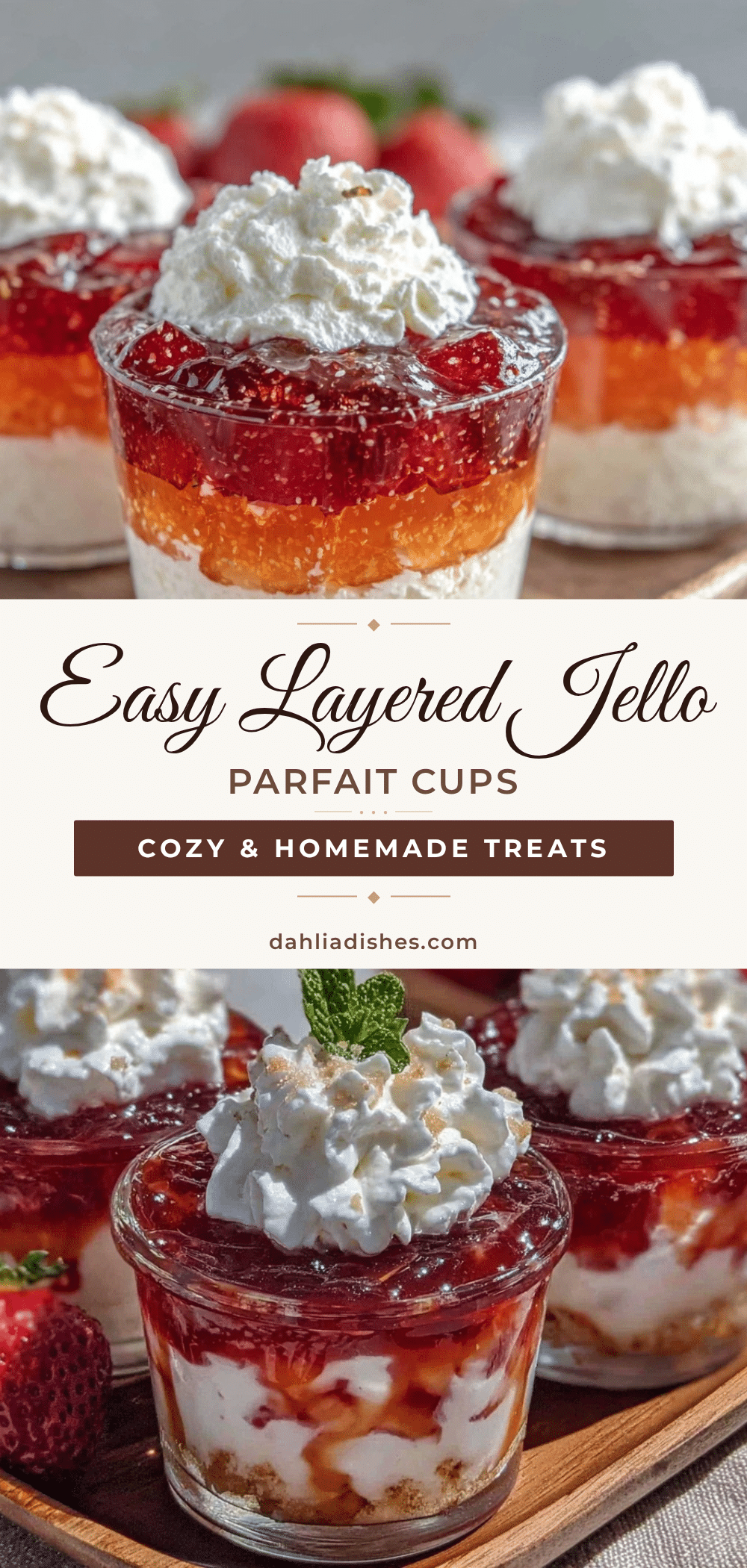 Easy Simple Jello Parfait Cups recipe