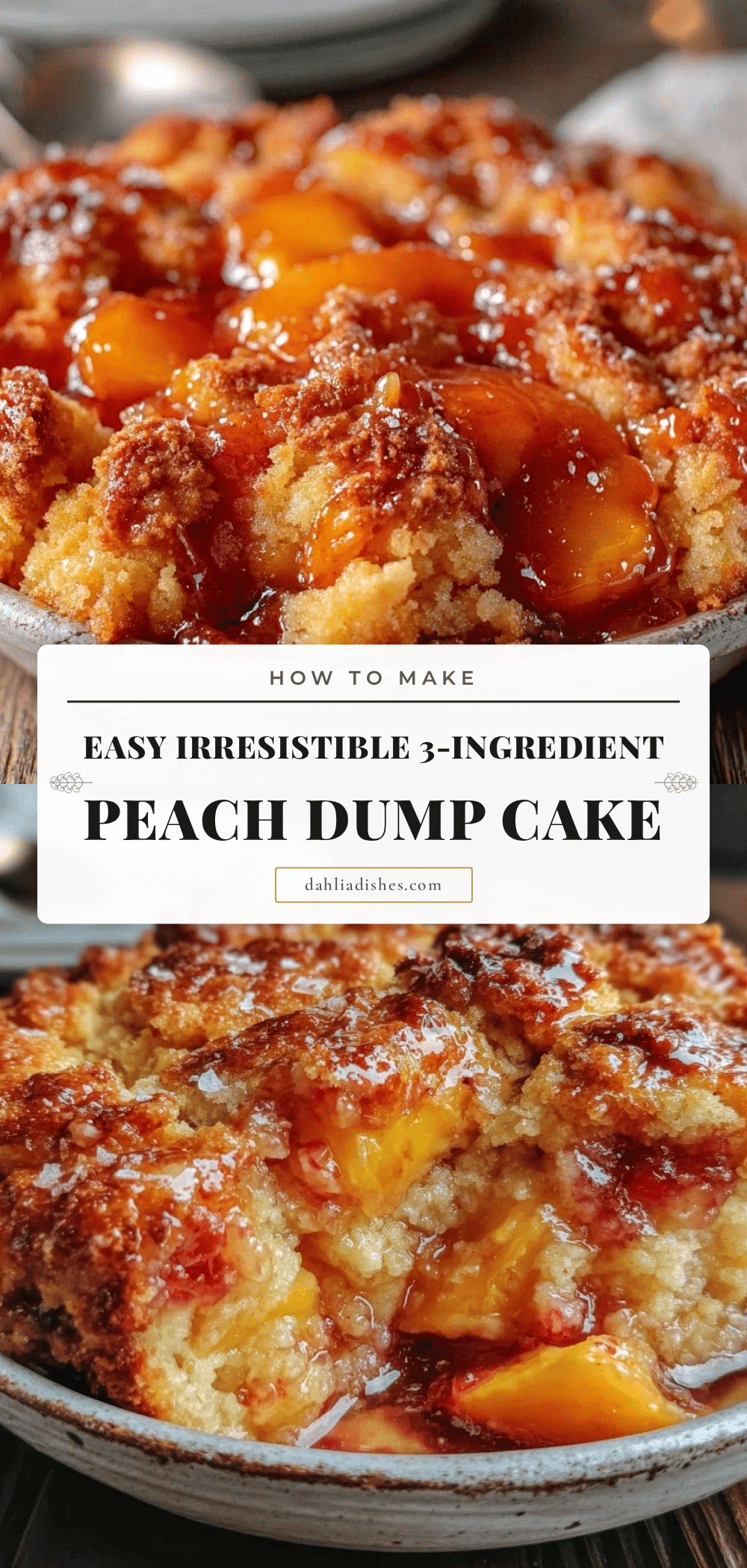 easy simple peach dump cake recipe