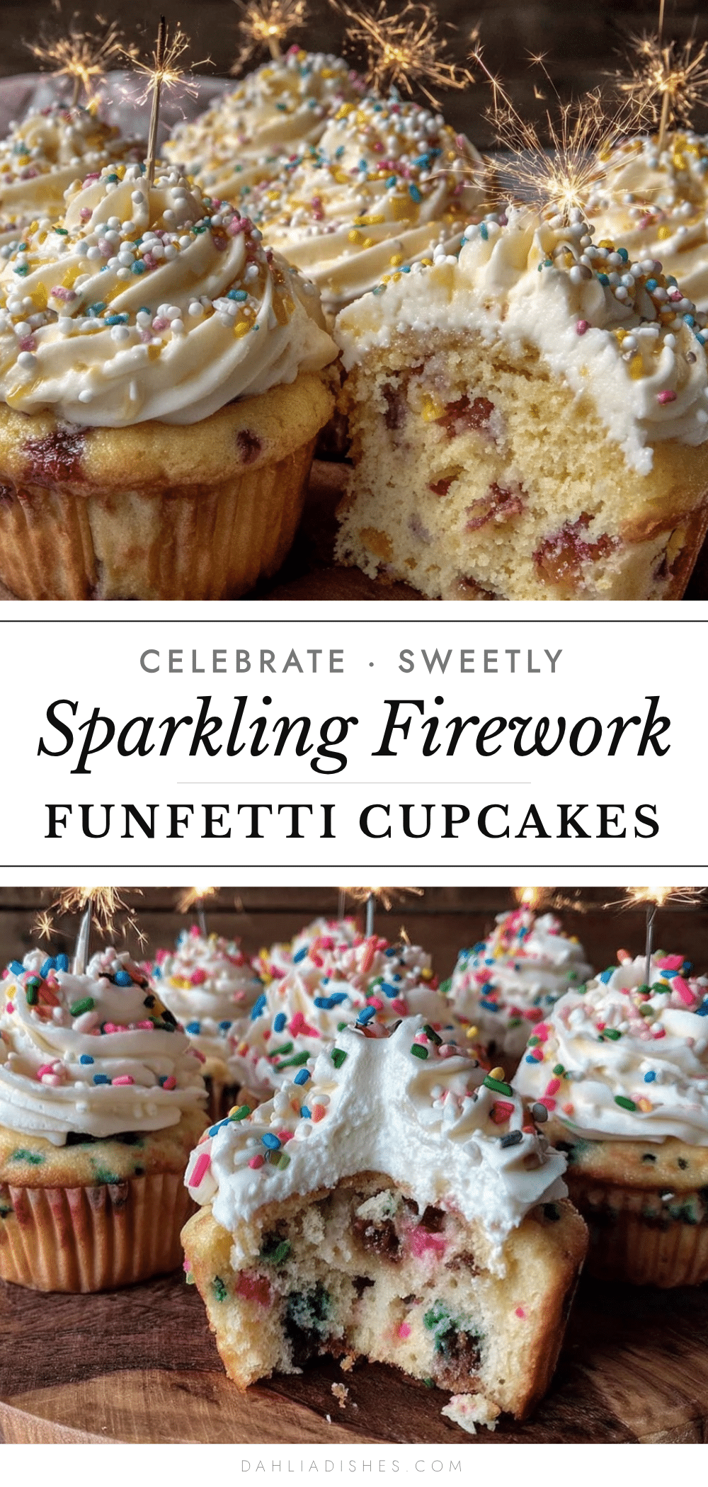 fluffy firework funfetti cupcakes recipe