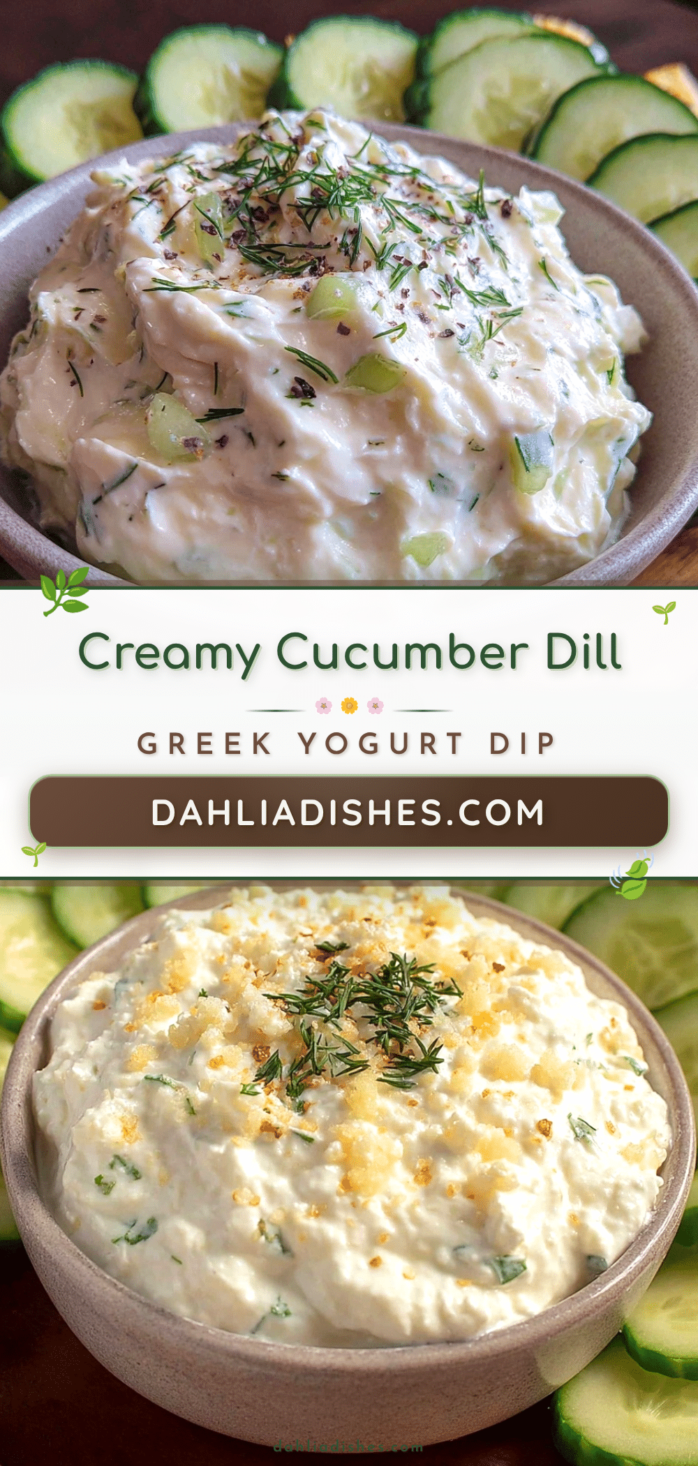 fresh cucumber dill greek yogurt dip recipe