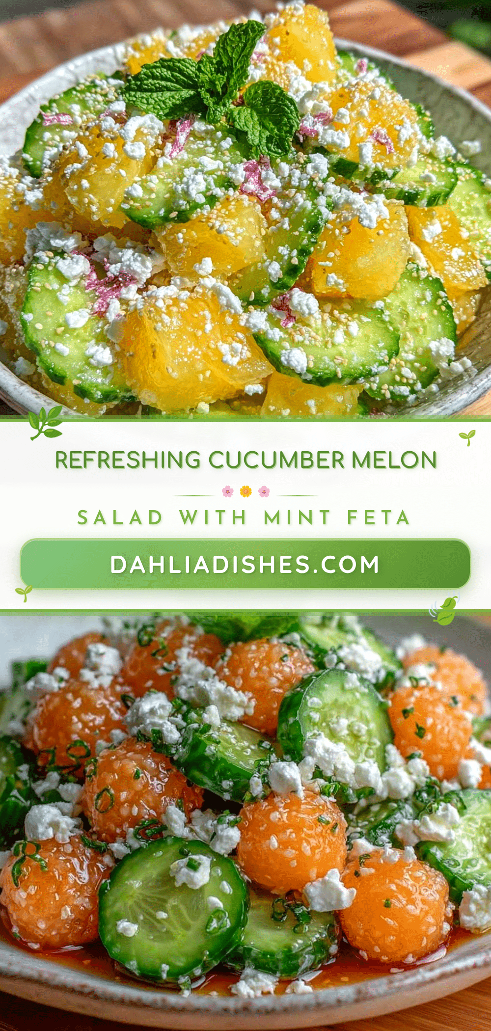 fresh cucumber melon salad recipe
