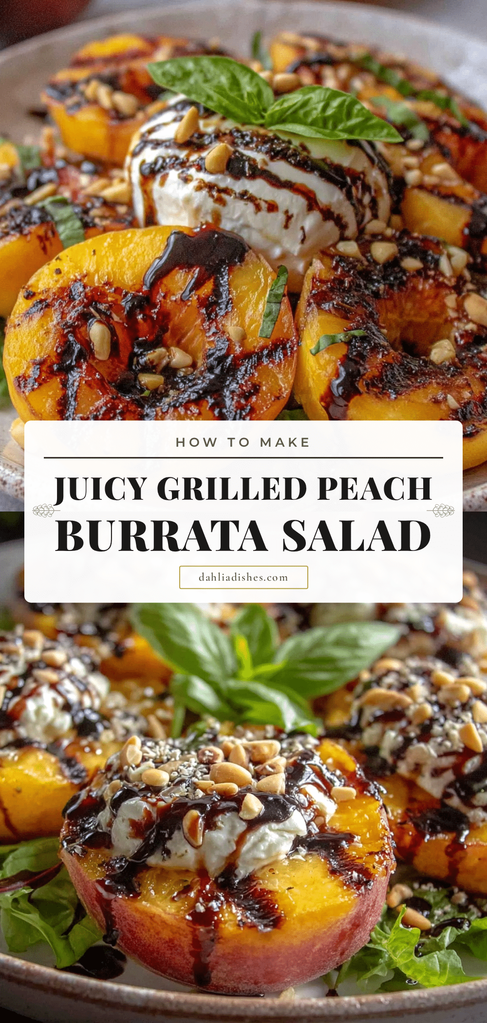 fresh grilled peach and burrata salad recipe