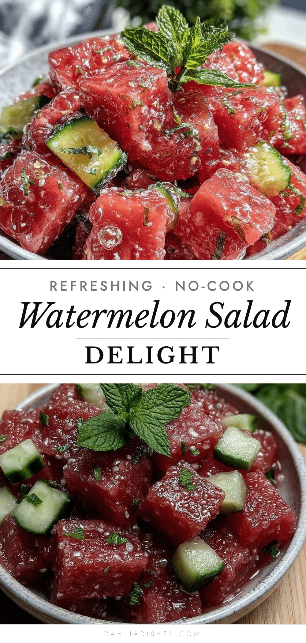 fresh no-cook watermelon salad recipe