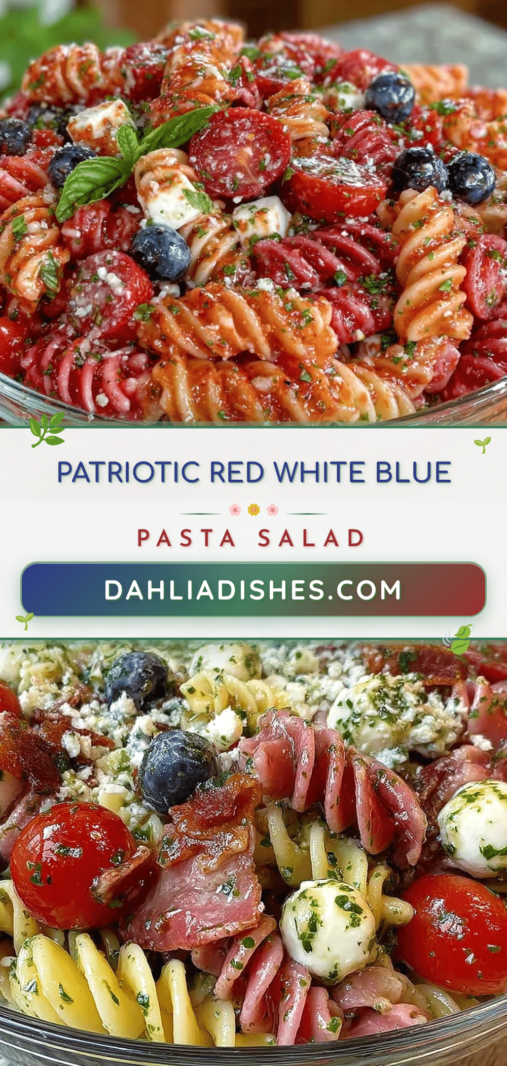 fresh red white and blue pasta salad recipe