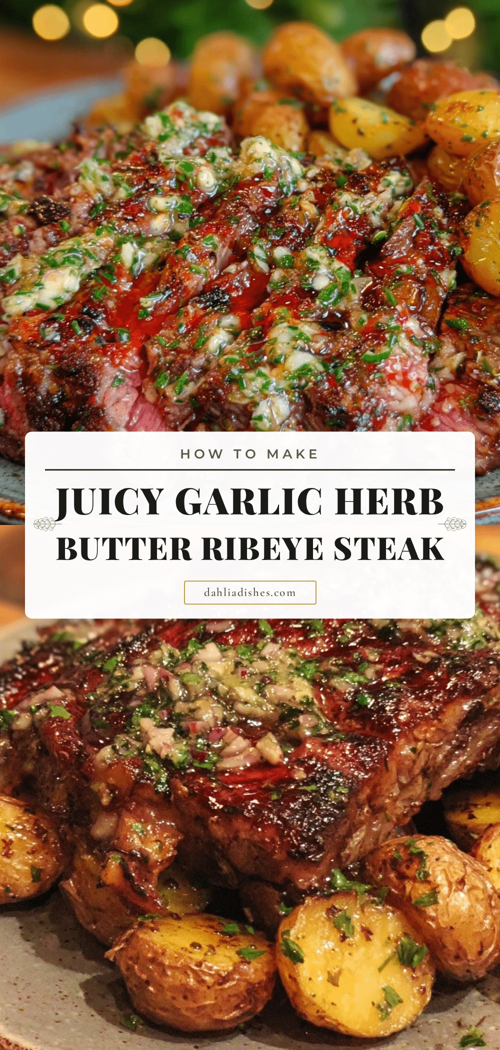 garlic herb butter ribeye steak recipe