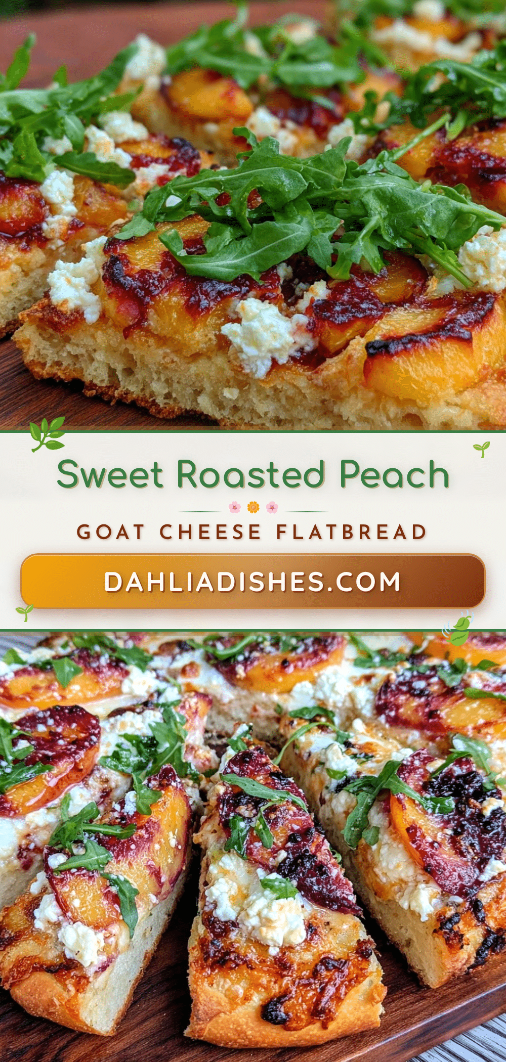 roasted peach goat cheese flatbread recipe