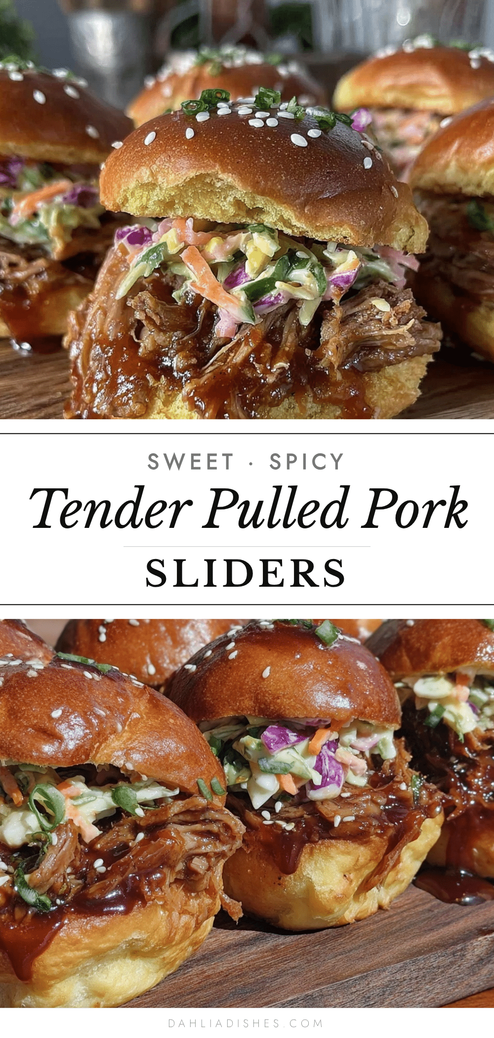 savory sweet spicy pulled pork sliders recipe