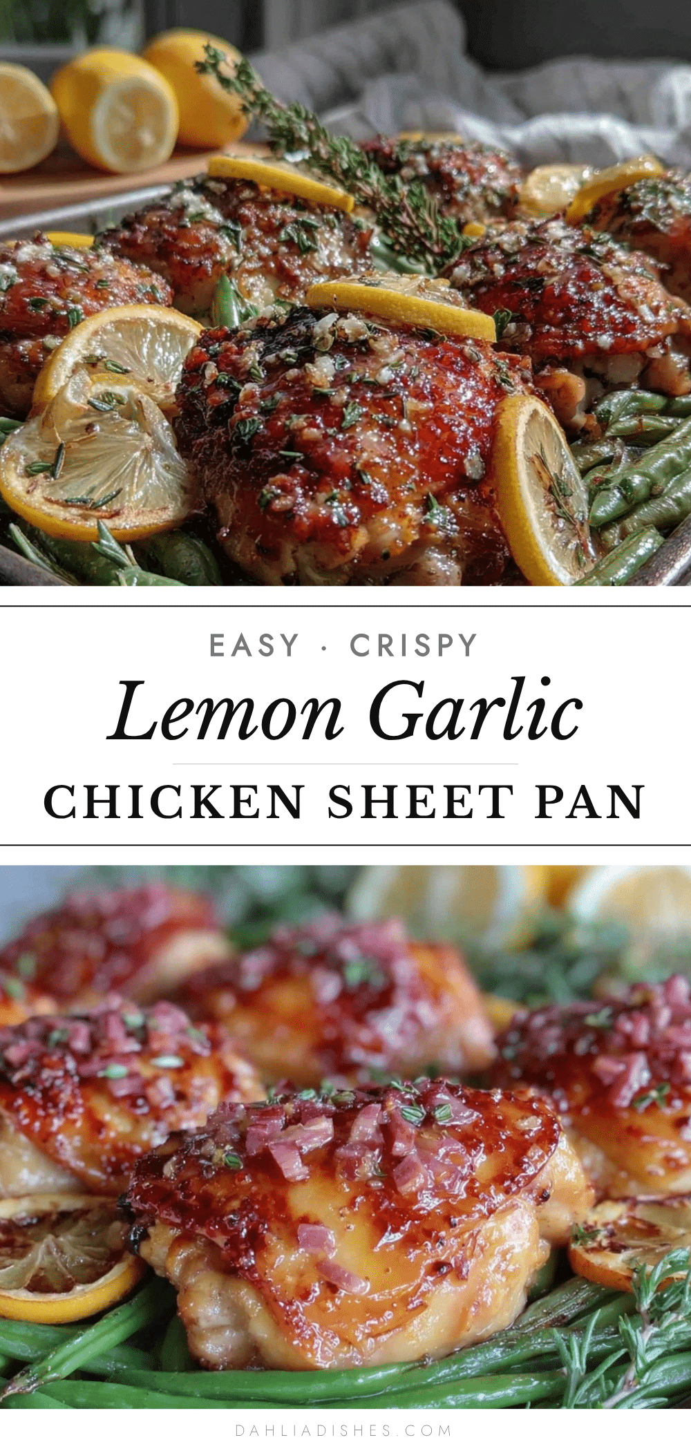 sheet pan lemon garlic chicken recipe