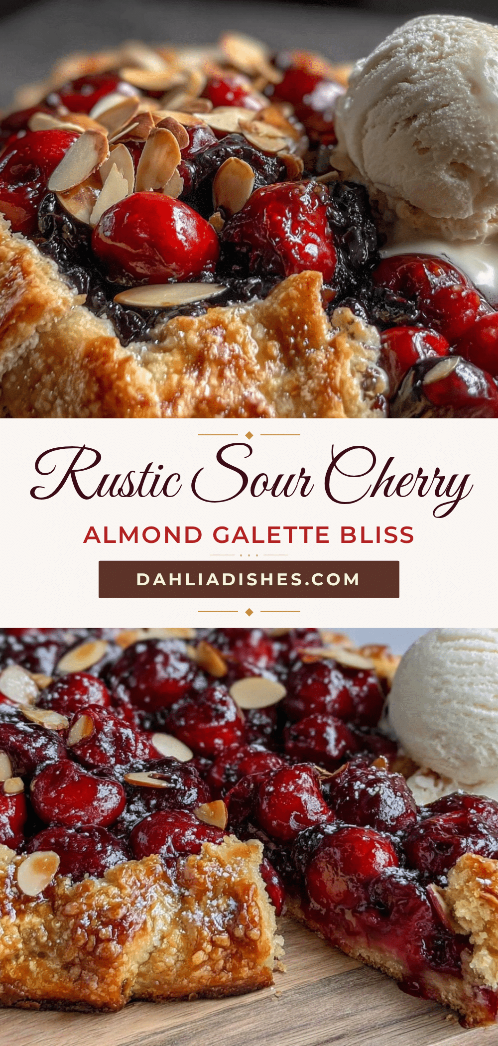 sour cherry almond galette recipe