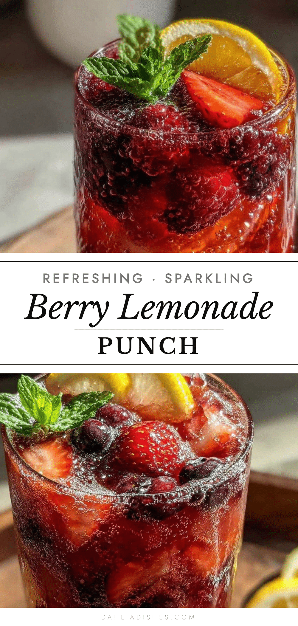 sparkling berry lemonade punch recipe