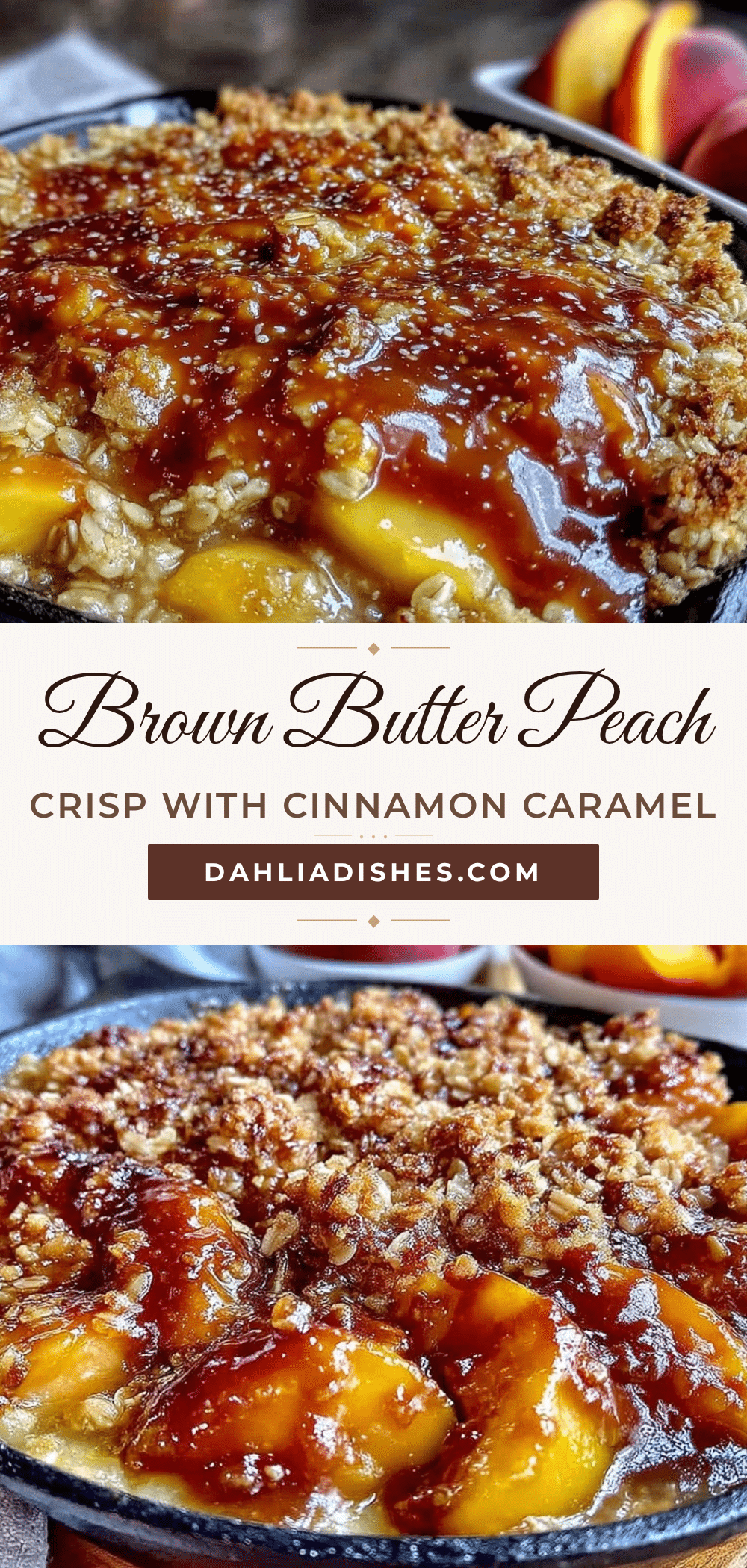 Cozy Skillet Peach Crisp recipe