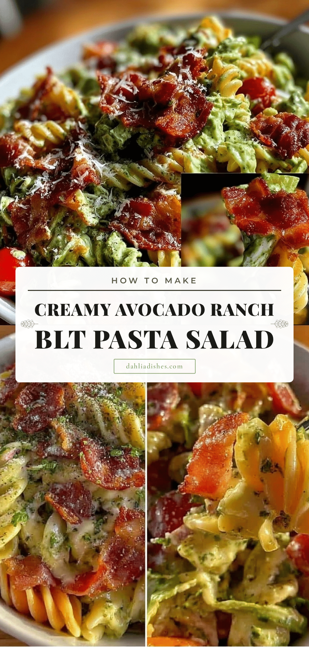 creamy cold BLT pasta salad recipe