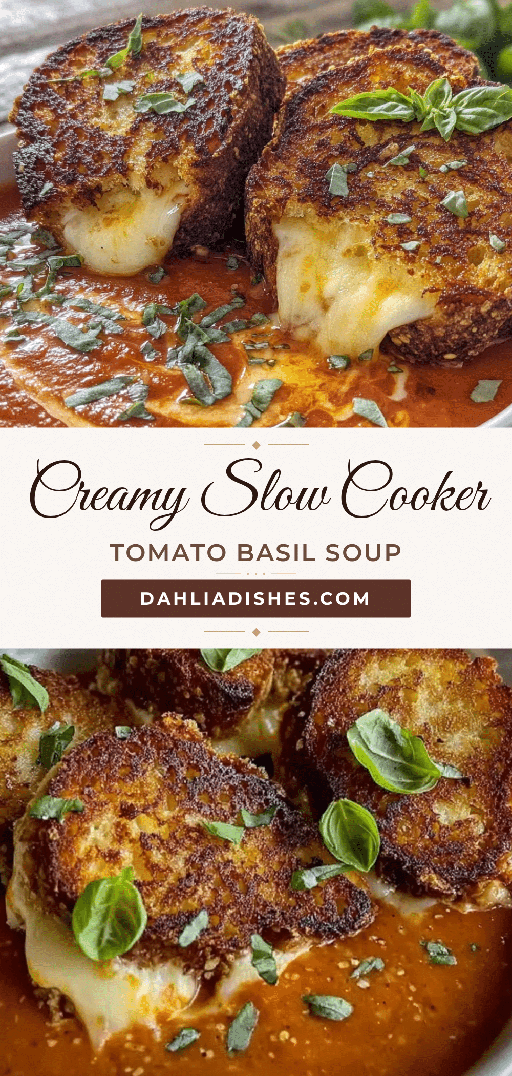 creamy slow cooker tomato basil soup recipe