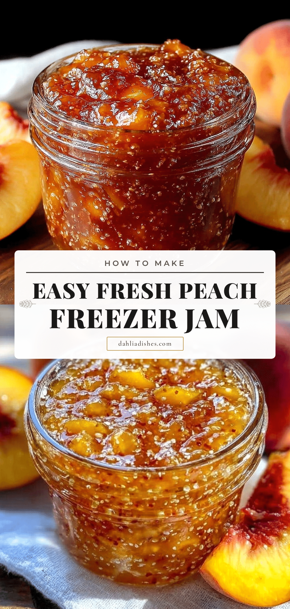 easy fresh peach freezer jam recipe