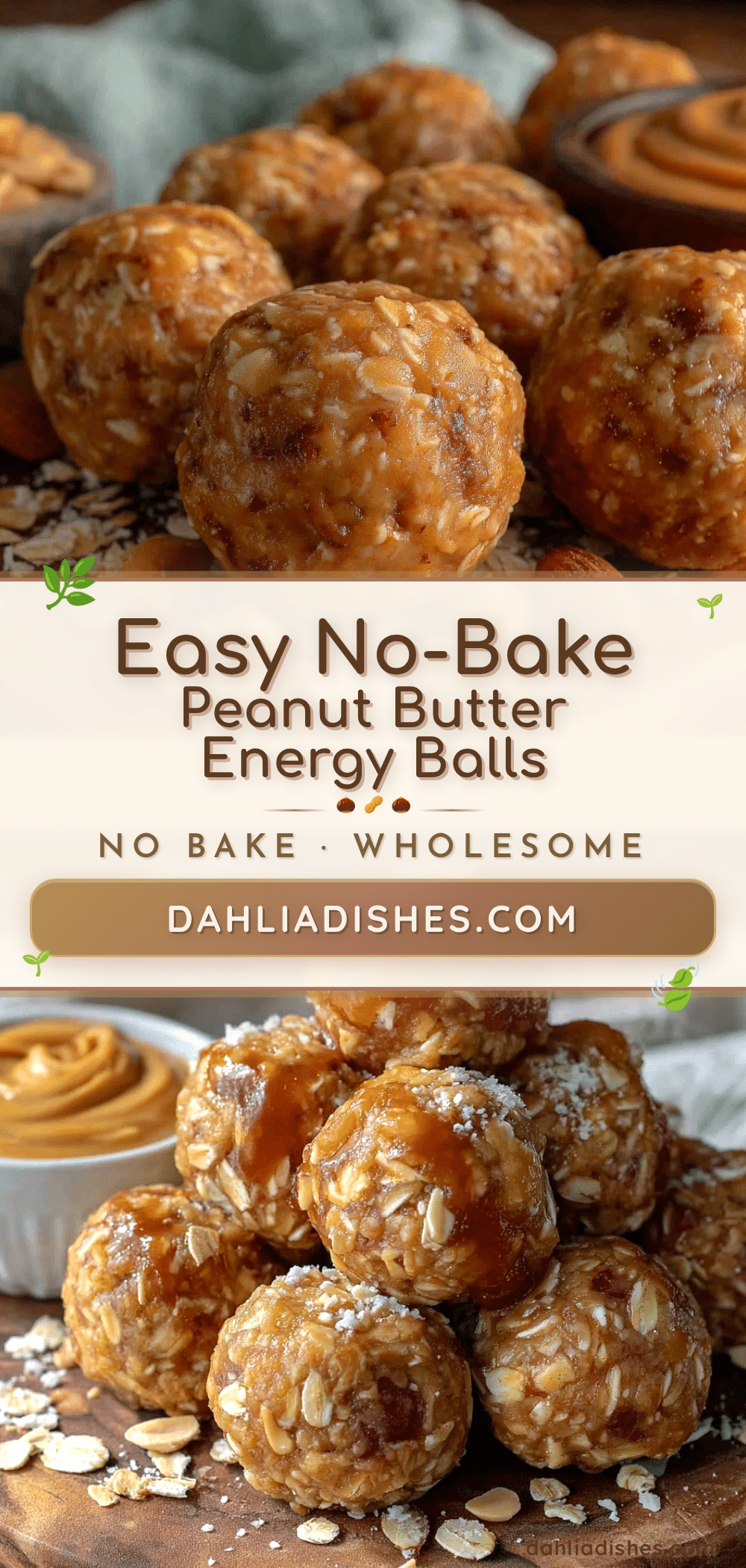 Easy No-Bake Peanut Butter Oat Energy Balls recipe