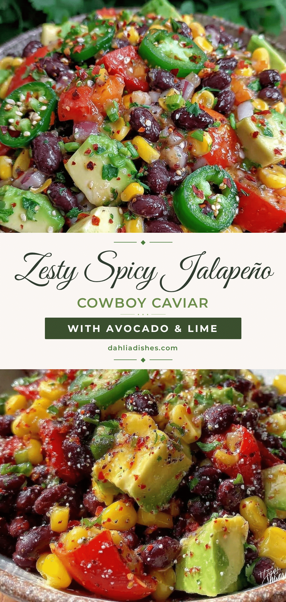fresh spicy jalapeño cowboy caviar recipe