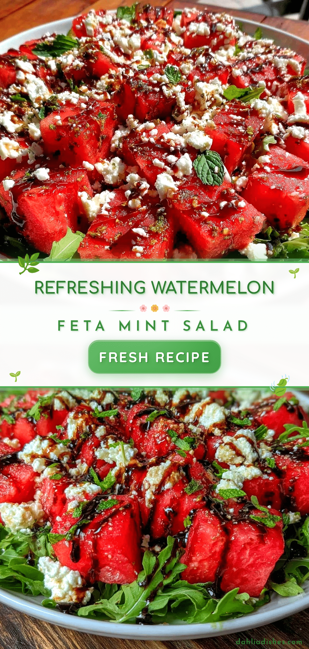 fresh watermelon feta mint salad recipe