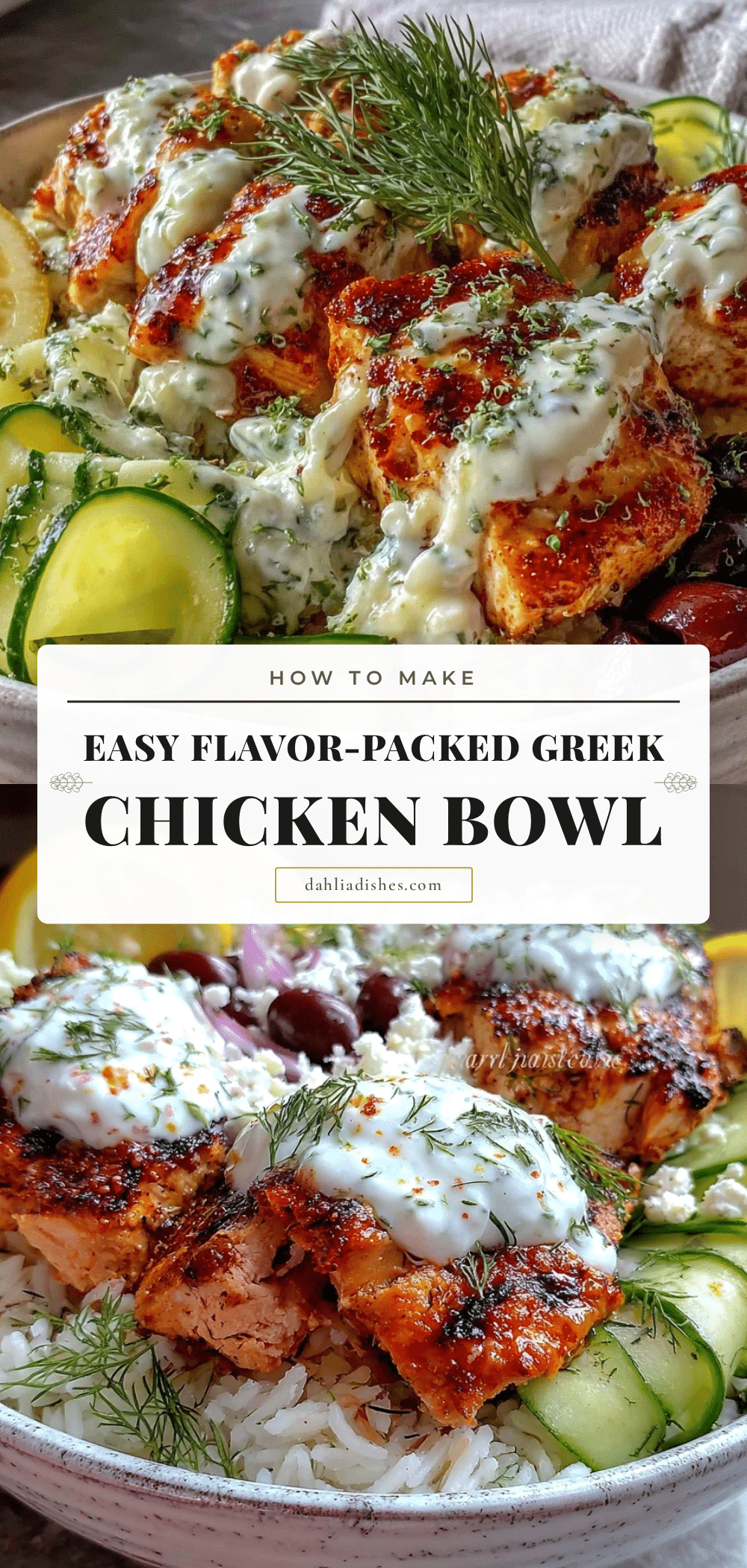 Greek chicken bowl recipe