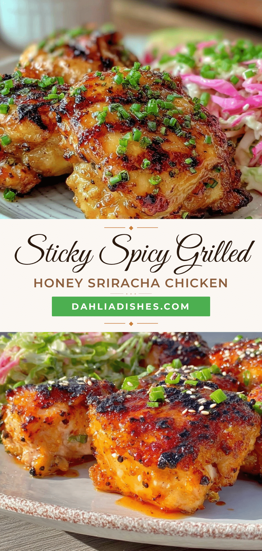 grilled honey sriracha chicken thighs recipe