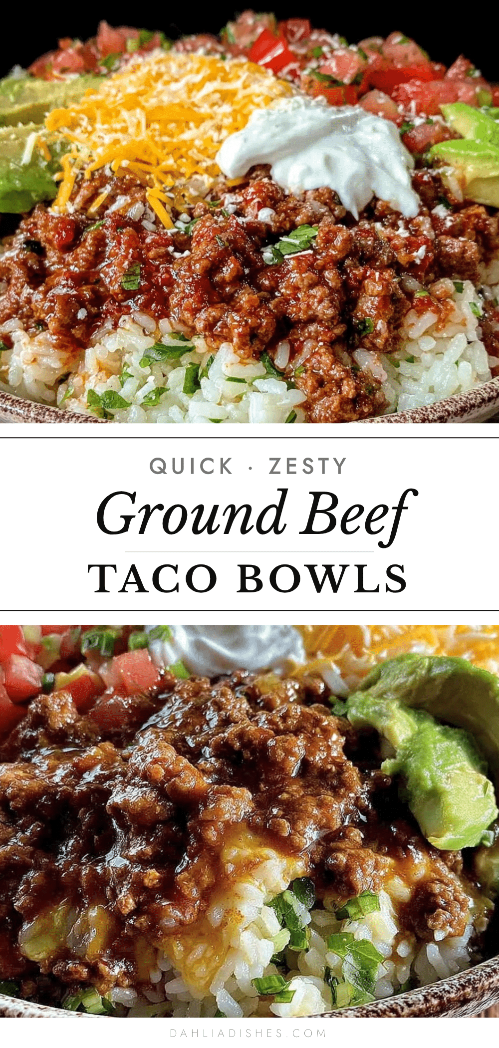 ground beef taco bowls recipe