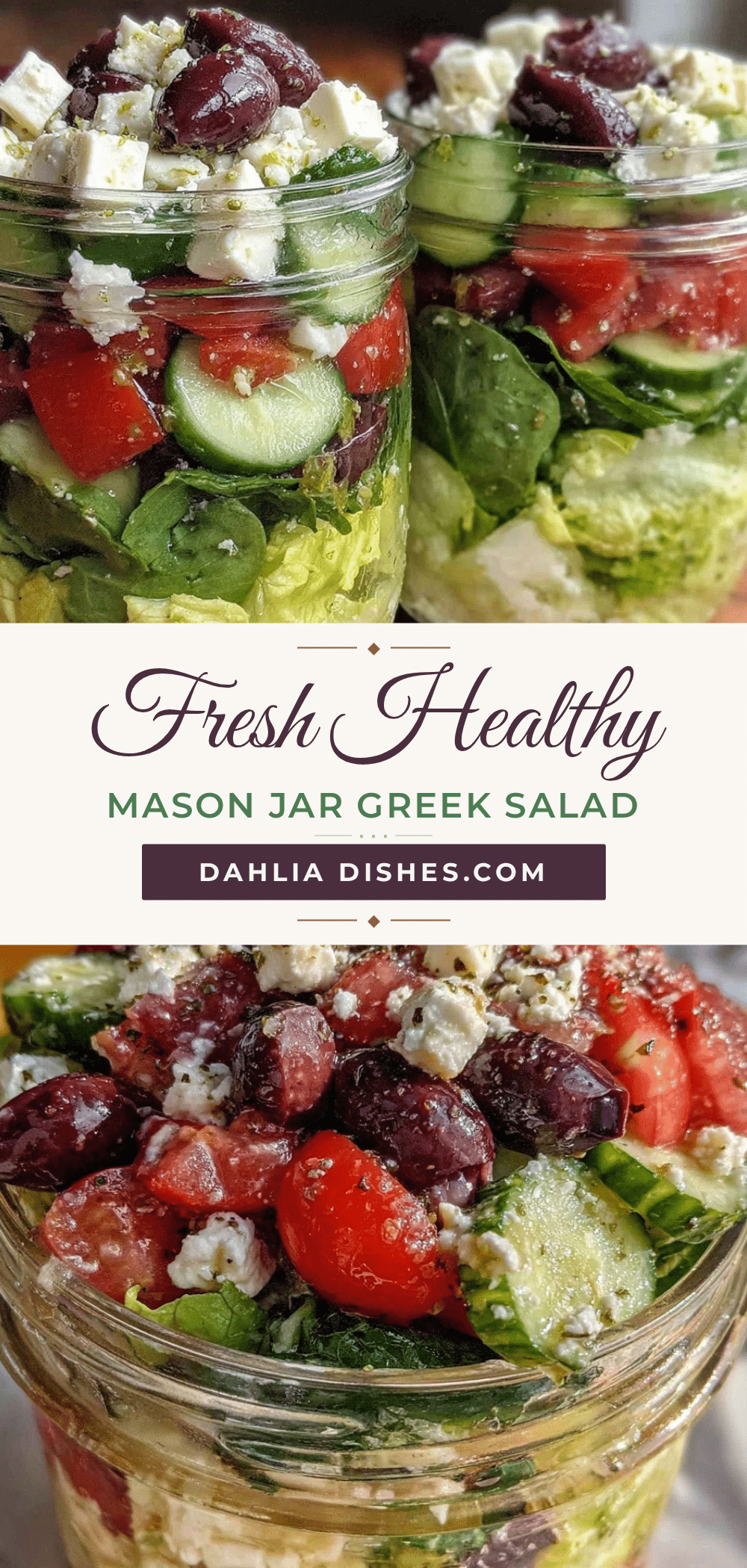 Healthy Mason Jar Greek Salad recipe