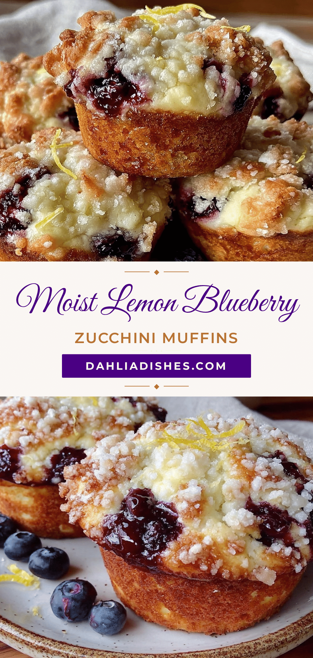 lemon blueberry zucchini muffins recipe
