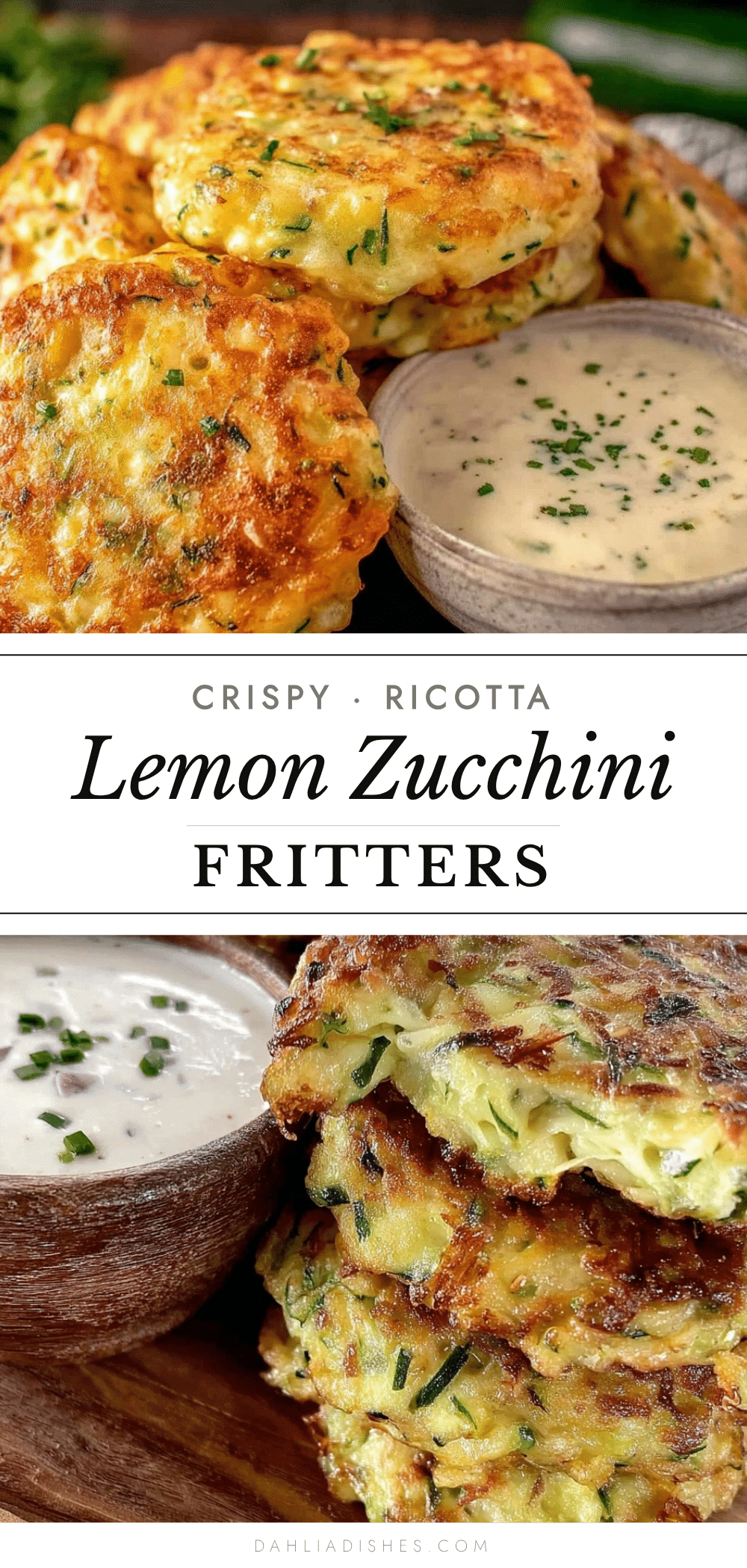 lemon ricotta zucchini fritters recipe
