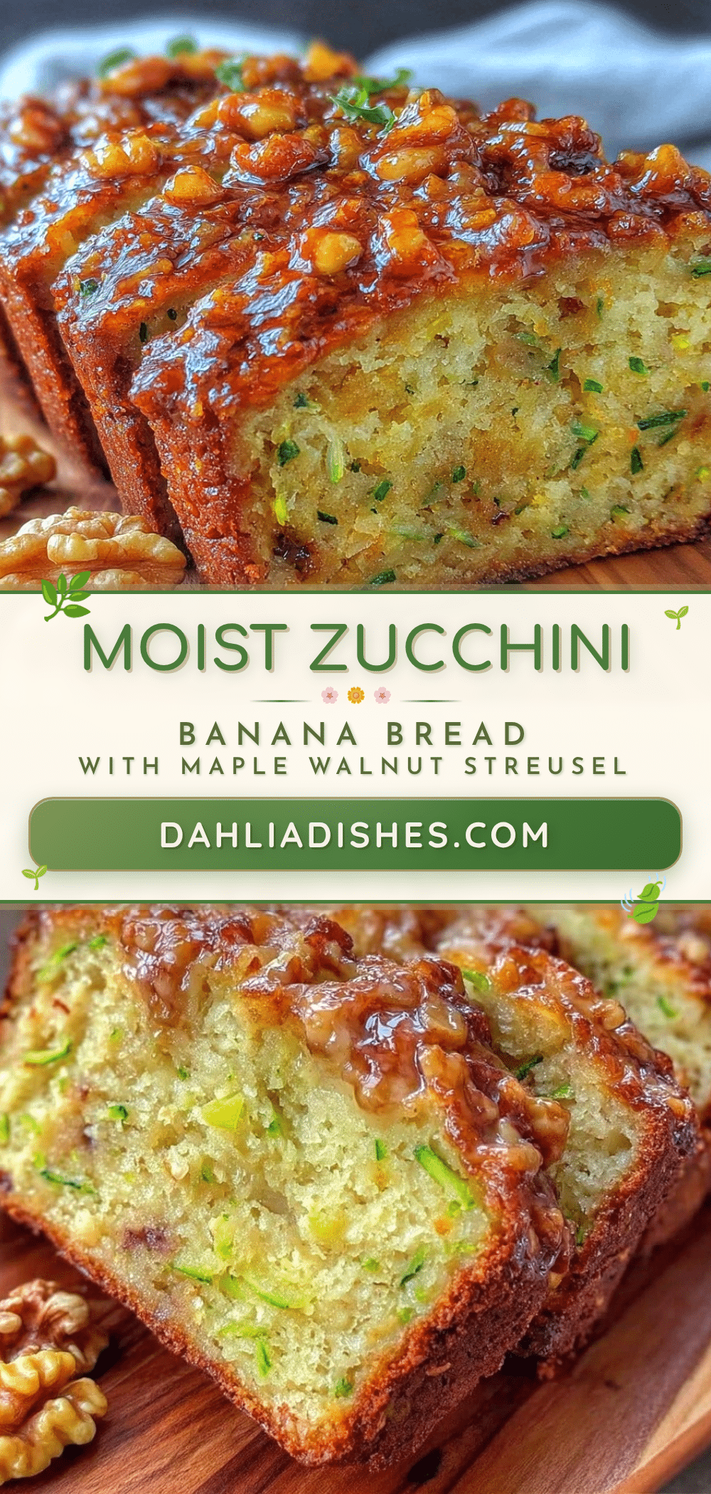 moist zucchini banana bread recipe